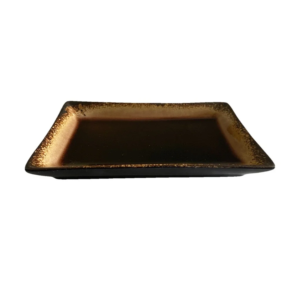 Pier 1 Brown Stoneware‎ Sushi Plate 5